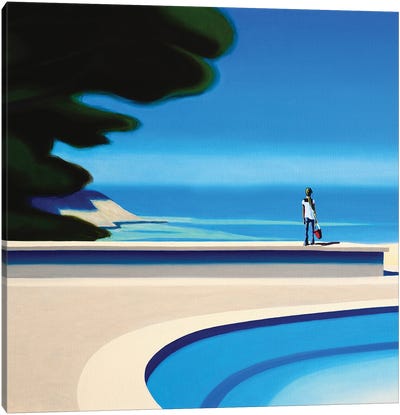 Summer Smells Canvas Art Print - Swimming Pool Art