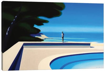 Lenny Canvas Art Print - Swimming Pool Art