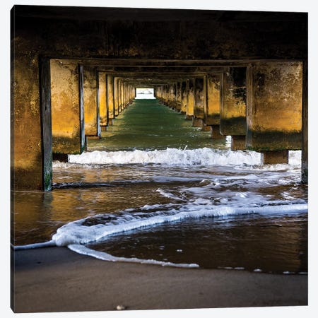 Under The Pier Canvas Print #HRB21} by Heather Roberson Canvas Wall Art