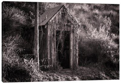 Antique Shed In Black And White Canvas Art Print