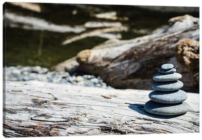 Stacked Stones Canvas Art Print - Heather Roberson