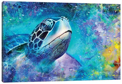 Sea Turtle Canvas Art Print - HRH EMERALD