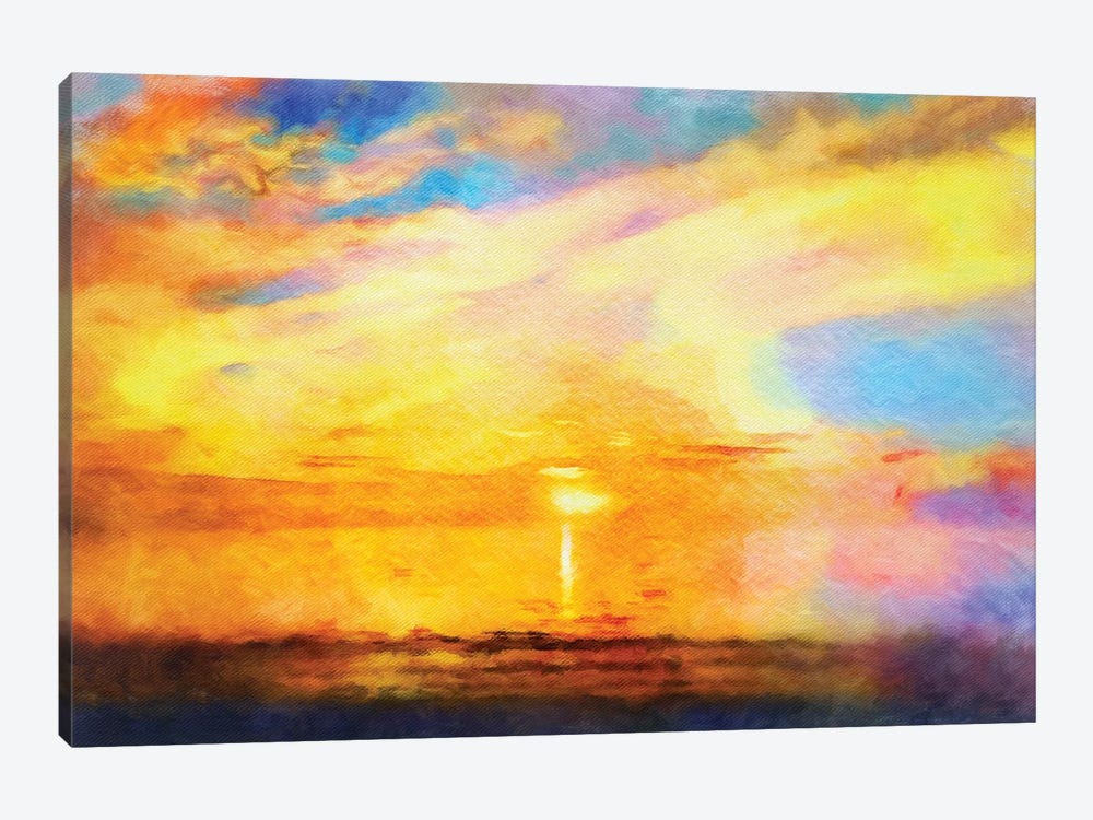 Sunset Melody by HRH EMERALD 1-piece Canvas Artwork