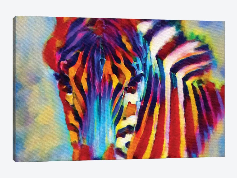 Zebra Pierre by HRH EMERALD 1-piece Canvas Print