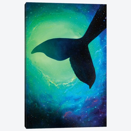 Star Whale Canvas Print #HRH20} by HRH EMERALD Canvas Wall Art