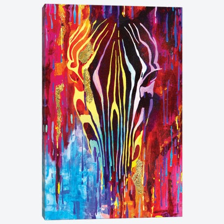 Abstract Zebra Canvas Print #HRH21} by HRH EMERALD Canvas Artwork