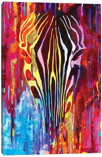 Abstract Zebra Canvas Art Print - HRH EMERALD
