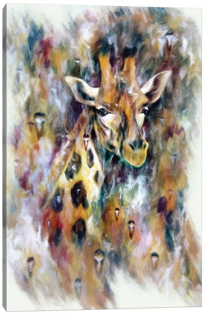Giraffe Canvas Art Print - HRH EMERALD
