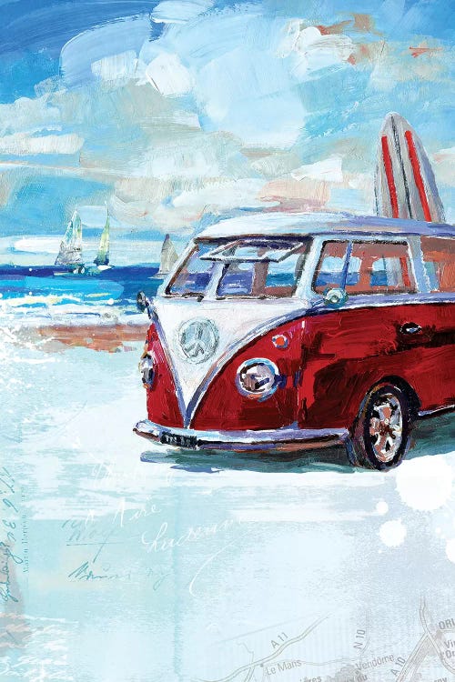 Red Camper Van