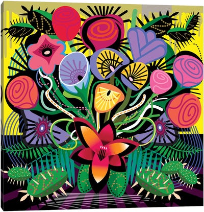 Jungle Bouquet Canvas Art Print - Charles Harker