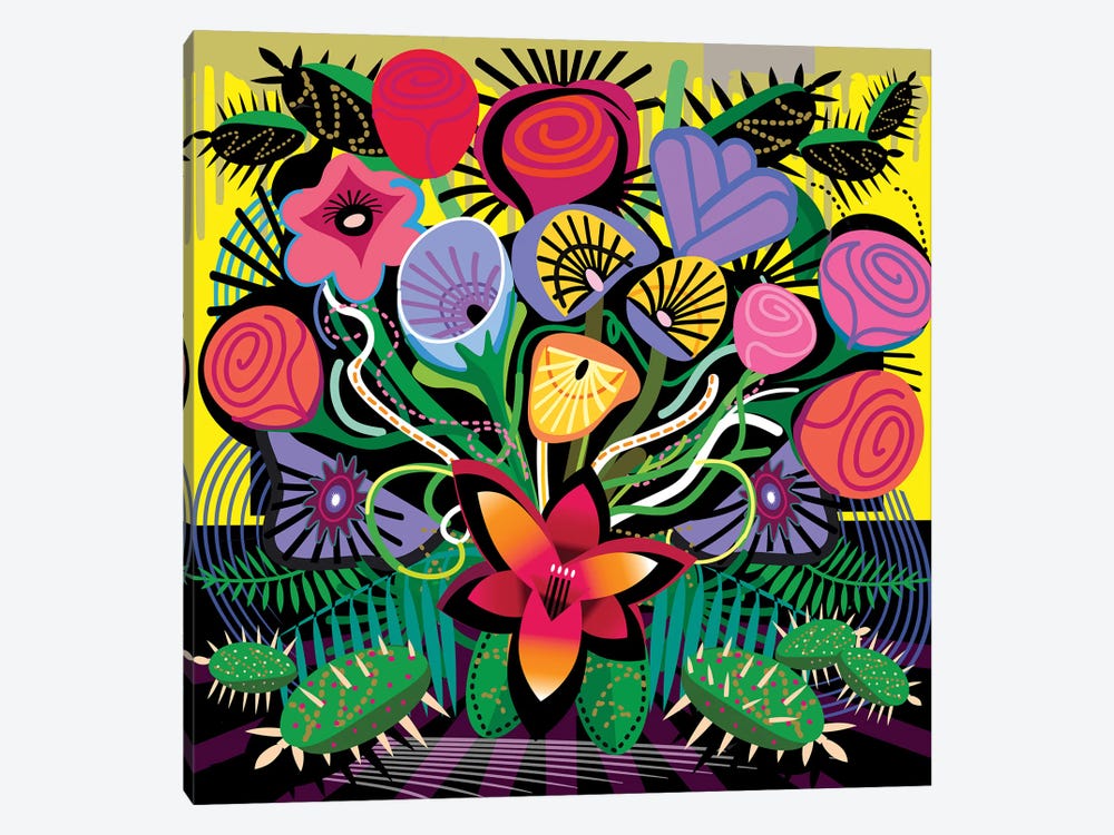 Jungle Bouquet by Charles Harker 1-piece Canvas Art