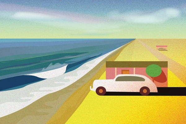 Large Coastal Art - Canvas Prints: Mexican Honeymoon by Charles Harker