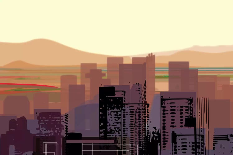 Downtown Desert (Phoenix) (wide) by Charles Harker wall art