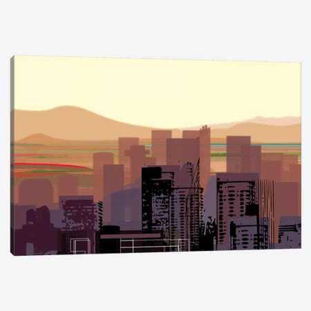 Downtown Desert (Phoenix) (wide) Canvas Print #HRK113} by Charles Harker Canvas Print