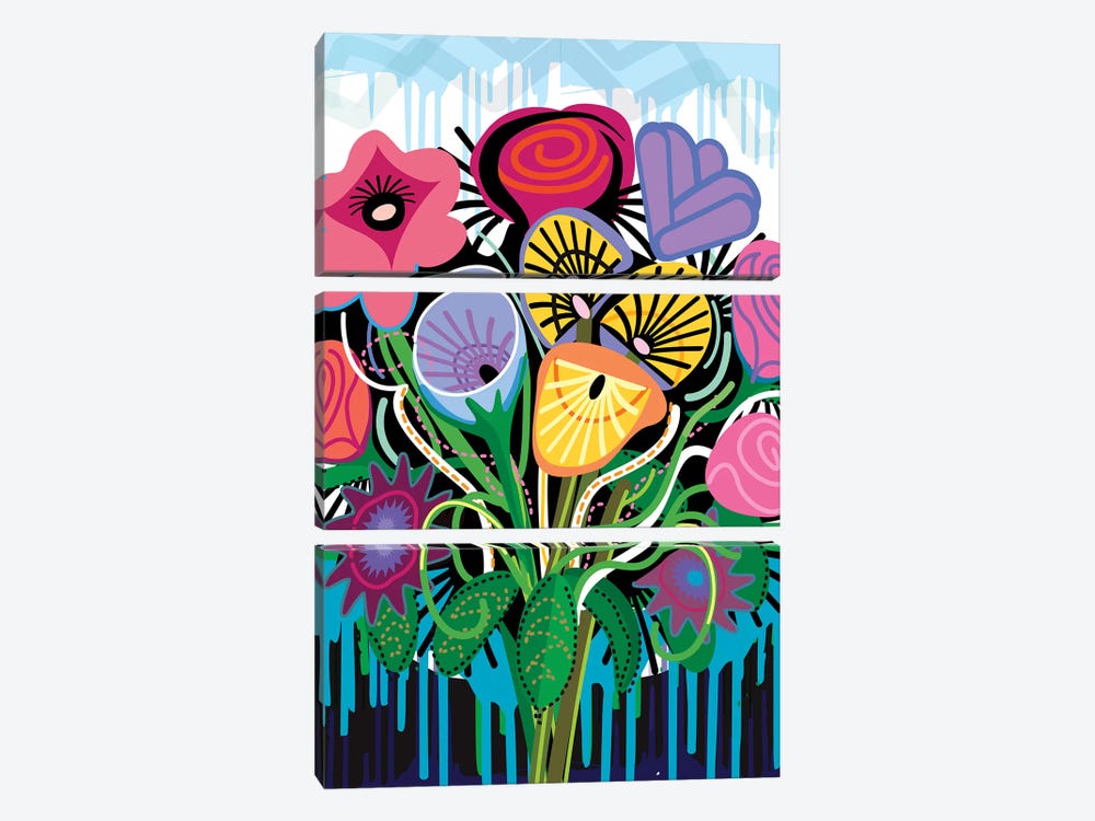 Spanish Flowers by Charles Harker 3-piece Art Print