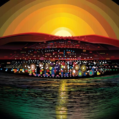 Angel Island by Charles Harker multi panel art