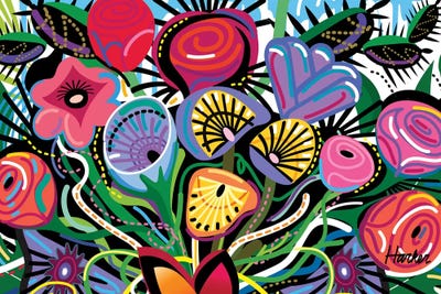 Flowers All Over by Charles Harker multi panel art