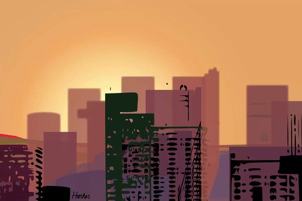 San Francisco Skylines: Sunset over San Francisco by Charles Harker