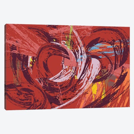 Red Bang I Canvas Print #HRK142} by Charles Harker Canvas Art