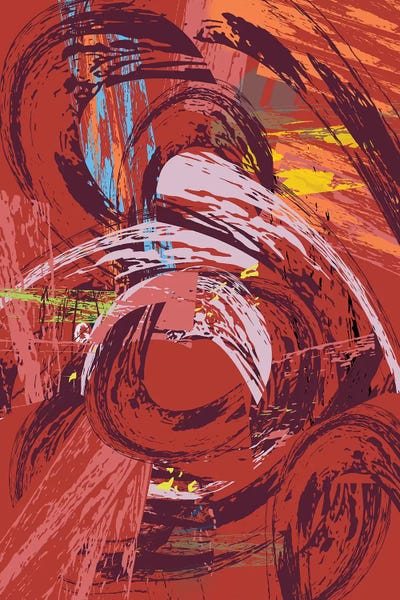 Red Bang II by Charles Harker multi panel art