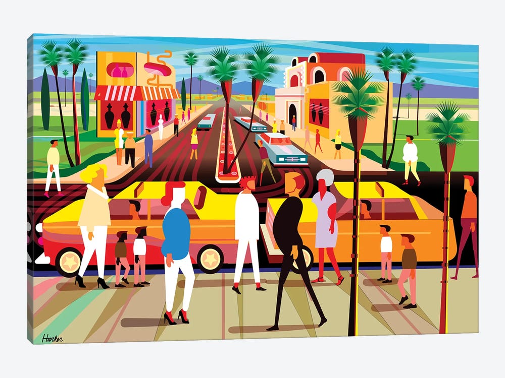 El Paseo Palm Springs by Charles Harker 1-piece Art Print
