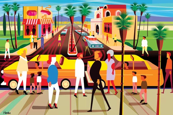 Mesmerizing Digital Artists: El Paseo Palm Springs by Charles Harker
