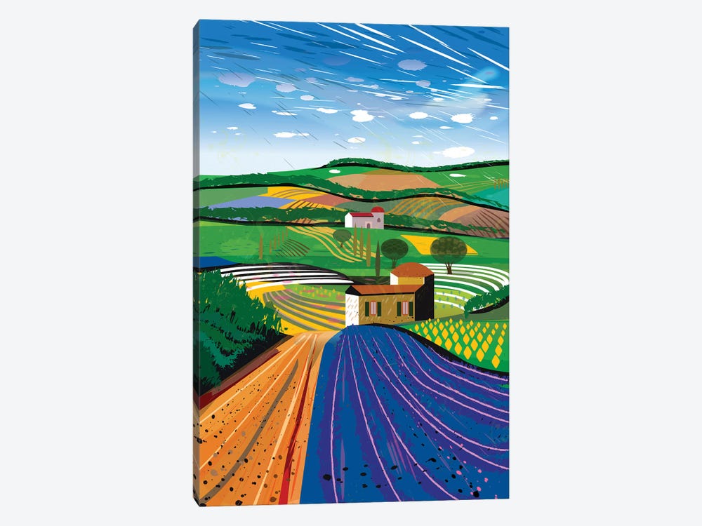 Lavender Farm by Charles Harker 1-piece Canvas Art