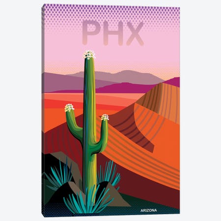 Phoenix Travel Poster II Canvas Print #HRK149} by Charles Harker Canvas Wall Art