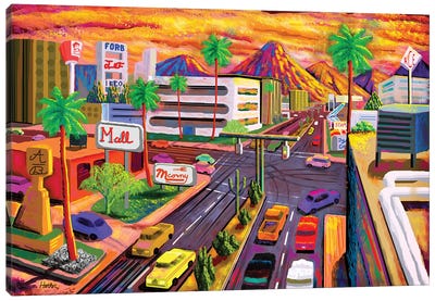 Camelback Road Phoenix  Canvas Art Print - Charles Harker