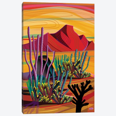 Cactus Oasis Canvas Print #HRK170} by Charles Harker Art Print