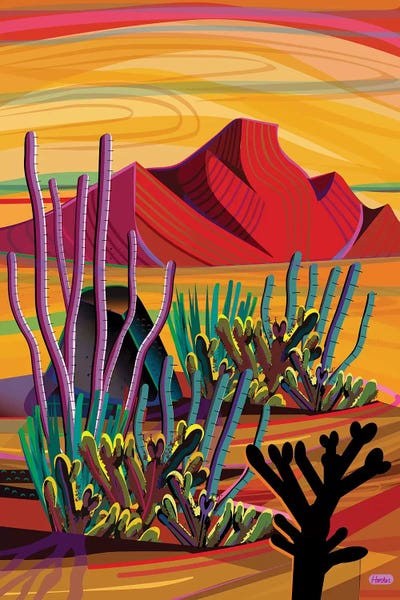 Mesmerizing Digital Artists: Cactus Oasis by Charles Harker