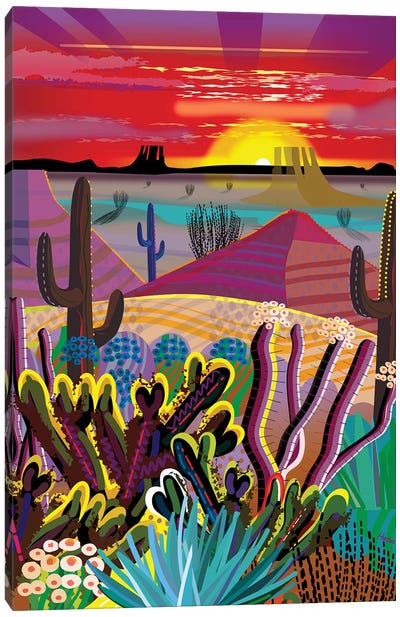 The Desert In Your Mind Canvas Art Print - Succulent Art