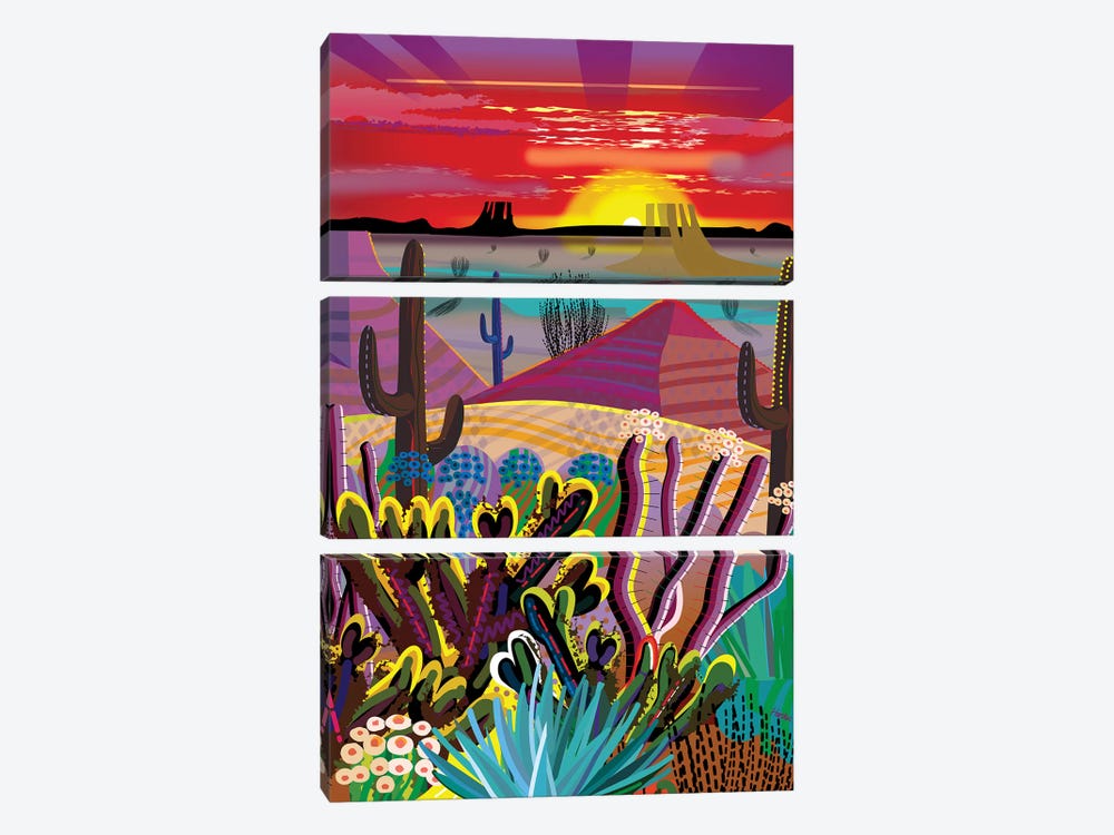 The Desert In Your Mind 3-piece Canvas Print