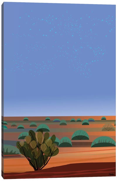 Desert Twilight Canvas Art Print - Charles Harker
