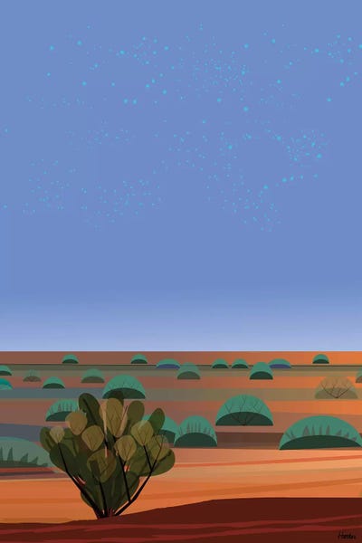 Cacti: Desert Twilight by Charles Harker