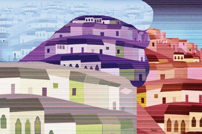 Gringo Gulch by Charles Harker multi panel art