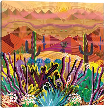 Paradise Valley Canvas Art Print - Succulent Art