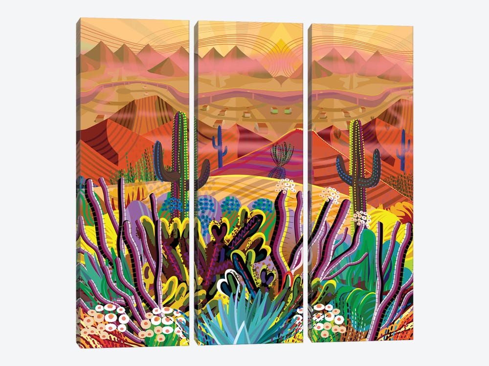 Paradise Valley by Charles Harker 3-piece Canvas Print