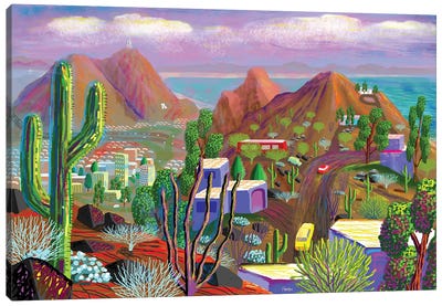 Phoenix After California Falls In The Ocean Canvas Art Print - Arizona Art
