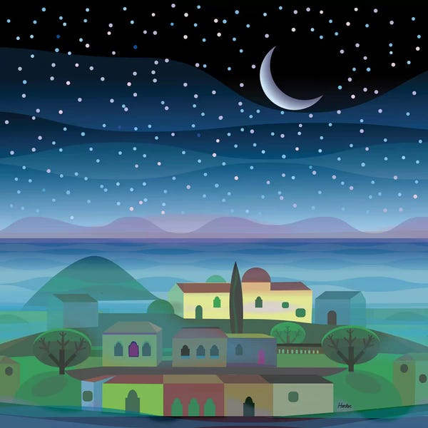Villages & Towns: Island Moon by Charles Harker