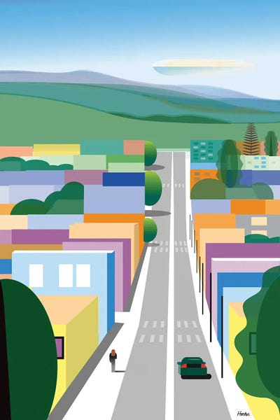 San Luis Obispo by Charles Harker multi panel art