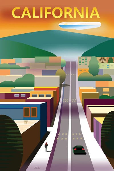 California Street by Charles Harker multi panel art