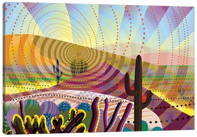 Desert Eye Canvas Art Print - Cactus Art