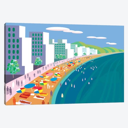 Malecon Canvas Print #HRK23} by Charles Harker Art Print