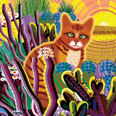 Coco Vega As A Cat by Charles Harker multi panel art