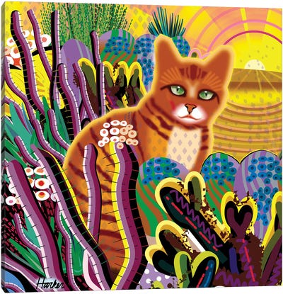 Coco Vega As A Cat Canvas Art Print - Charles Harker