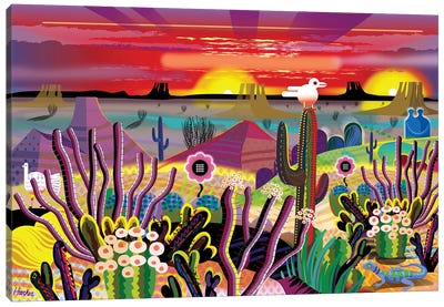 Garden Of Eden Canvas Art Print - Cactus Art