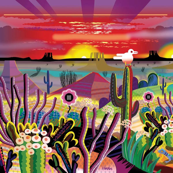 Desert: Sunrise Desert Garden by Charles Harker