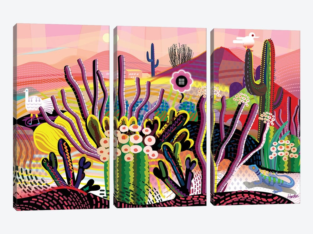 Desert Trip by Charles Harker 3-piece Canvas Wall Art