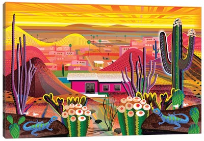 Las Palmas Canvas Art Print - Cactus Art